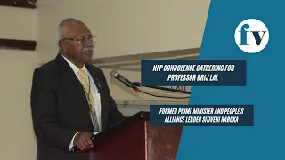 NFP Condolence Gathering for Professor Lal at Jai Narayan College - Sitiveni Rabuka