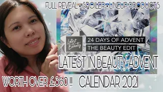 FULL REVEAL SPOILER LATESTINBEAUTY ADVENT CALENDAR 2021 LINEUP | WORTH OVER £360 | UNBOXINGWITHJAYCA