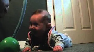 our funny  4 month old baby copying and laughing at his daddys noises