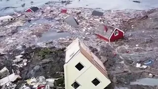 powerful landslide near the town of Alta took eight houses into the sea off northern Norway