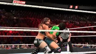 WWE 2K15 AJ Lee vs. Brie Bella Universe Mode RAW Week 10