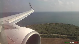 [4K] Ryanair Boeing 737-800 takeoff Rome FCO & HARD LANDING at Brindisi Airport