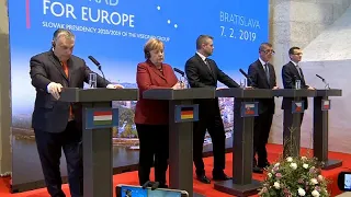 Angela Merkel incontra il Gruppo di Visegrad