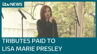 Priscilla Presley pays emotional tribute to daughter Lisa Marie at Graceland Memorial | ITV News