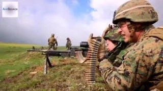 U.S. Marines & Romanian Soldiers Live-Fire Exercises with Guns and Rockets