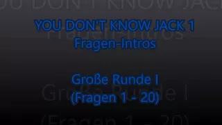 You don't know Jack 1 Frage/Question Intros/Jingles / Segues  (deutsch/german)