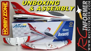 HOBBYZONE ARROWS AVANTI 50MM UNBOXING & ASSEMBLY