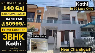140 Gaj 3BHk Luxury Villa With Two Sides Entry || Garden area || @Sector - 125, Mohali