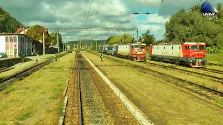 TRAIN DRIVER`S View  🚊 060-EA & Passneger Train Arrives in Dej Călători