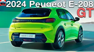 All NEW 2024 Peugeot E-208 GT - FIRST LOOK interior, exterior