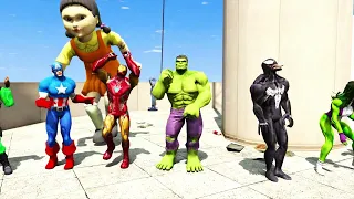 GTA 5 SPIDERMAN Water Slides RAGDOLLS - Hulk, Iron man, Spider-Man (Euphoria Ragdolls)