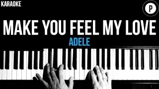 Adele - Make You Feel My Love Karaoke SLOWER Acoustic Piano Instrumental Cover Lyrics