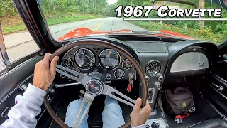 1967 Chevrolet Corvette Stingray - Driving the C2 327ci V8 with Side Pipes (POV Binaural Audio)