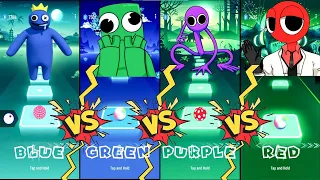 💥 Rainbow Friends: Blue vs Green vs Purple vs Red 💥 Tiles Hop: EDM Rush