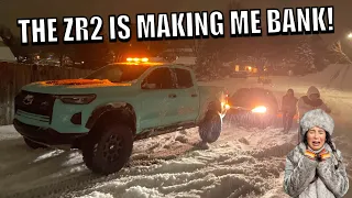 DESPERATE Woman Pays Me $500 To Save Her! ZR2 SNOW RESCUE!