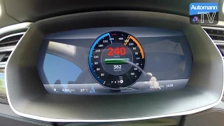 2015 Tesla Model S P85 D (700hp) - 0-240 km/h acceleration (60fps)