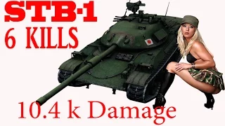 World of Tanks STB-1 - 6 Kills - 10.4K Damage Map Sand River WoT Ace tanker