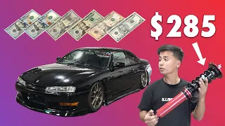Slamming S14 on $285 Coilovers!!! Budget Build Ep2