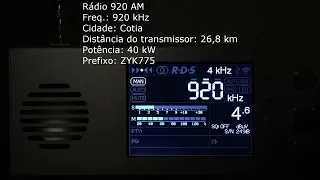 Rádios AM ( Ondas Médias ) captadas na cidade de São Paulo em março de 2024, bandscan com o TEF6686