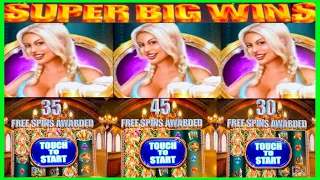 🍺**SUPER BIG WINS!**🍺TONS OF FREE SPINS! BIER HAUS WMS SLOT MACHINE BONUS WINS!