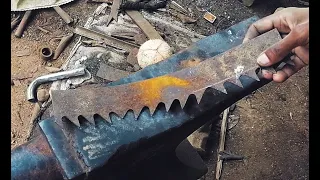 I made an incredibly sharp chef knife using an old sawmill blade