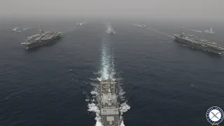 Dual U.S. Navy Carrier Operations in Mediterranean Sea