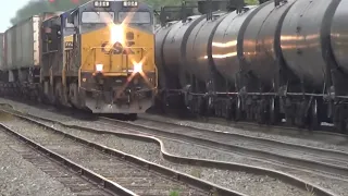 Bent Rail BNSF Oil Train Meets CSX Train Dunkirk, NY