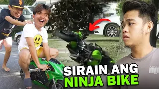 SIRAIN ANG NINJA BIKE ni @VonOrdonaVlogs - PRANK! - LAMINZU