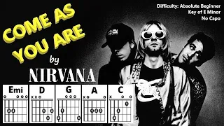 COME AS YOU ARE by Nirvana (Easy Guitar & Lyric Play-Along)