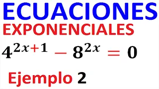 Solución de ecuaciones Exponenciales ( BASES IGUALES ). Ejemplo 2