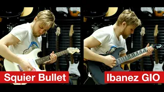 Ibanez GIO GRG121DX vs Fender Squier Bullet Strat HSS 🎸 Tone Demo
