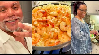 Cooking with Howard Hewett & Evelyn "Champagne" King-Shrimp Alfredo Noodles! January 2021