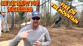 FIRING UP C'MON MOUNTAIN couple builds, tiny house, homesteading, off-grid, cabin build DIY HOW TO