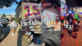 15th BIRTHDAY VLOG + PREP | nails, hair, piercing, BIRTHDAY VLOG