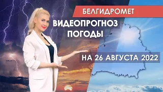 Видеопрогноз погоды по областным центрам Беларуси на 26 августа 2022 года