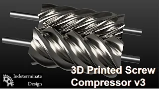 3D Printed Screw Compressor V3