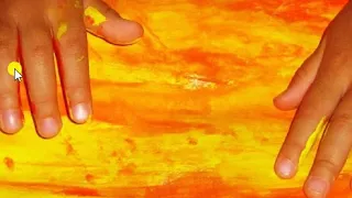 Crafts for sensory, learning and motor skills: Sunset Painting