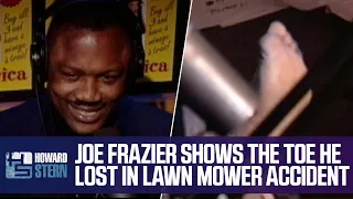 Joe Frazier Shows the Toe He Lost in a Lawn Mower Accident (1996)