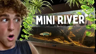 I Made a Mini River Bank Aquarium!