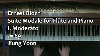 Piano Part- Bloch, Suite Modale for Flute and Piano, I. Moderato, ♩=69