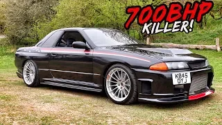 THIS SINGLE TURBO *700BHP NISSAN SKYLINE GTR* IS TOO FAST FOR THE ROADS!!