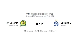 26-й тур ФНЛ "Луч-Энергия" 0:2 "Динамо М" (Голы)