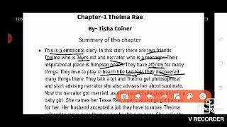 Summary and questions of chapter 1 Thelma Rae from the book New Broadway literature reader class 7
