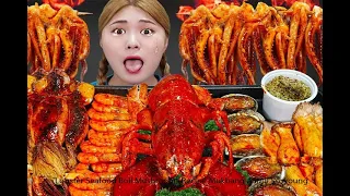 Lobster Seafood Boil Mushrooms Recipe Mukbang ASMR Ssoyoung