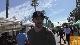 Joel McHale talks about distancing from people during CironaVirus while shopping at Farmer's Market