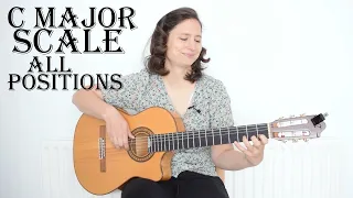 Learn all positions of the C major guitar scale and start improvising all over the fret board