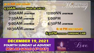 MANAOAG MASS - ANTICIPATED MASS | 4th Sunday of Advent - December 18, 2021 / 4:30 p.m.