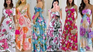 VESTIDOS EN TENDENCIA/vestidos floreados de moda 2023_24🌺🌸