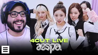 Flexing the VOCALS! | Reaction to aespa _ Spicy | 4Cut Live | 1theK