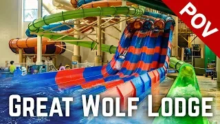 ALL WATER SLIDES at Great Wolf Lodge Garden Grove, California!